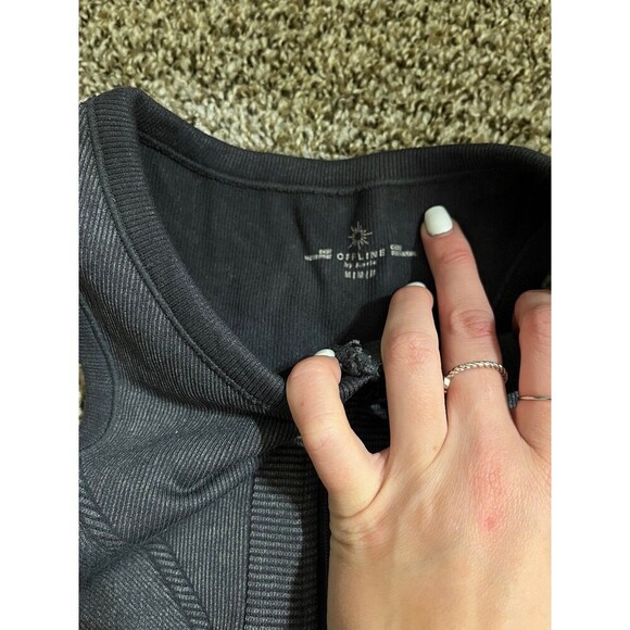 Aerie OFFLINE Seamless Front-Zip Sports Bra - Picture 2 of 4